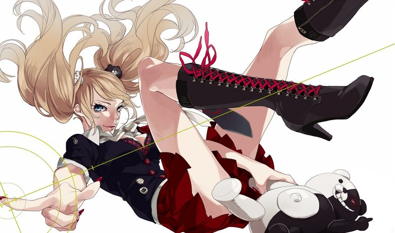Blonde Anime Girl — Black, Dynamic, Panda Toy