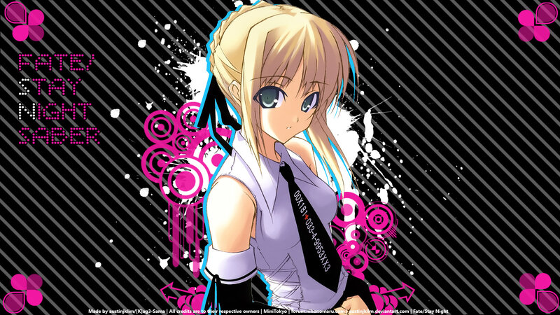 Blonde Anime Girl — Black, Dynamic