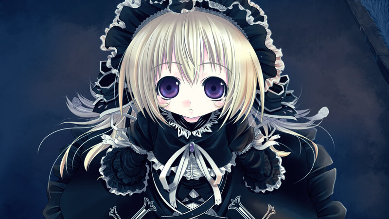 Blonde Anime Girl — Black