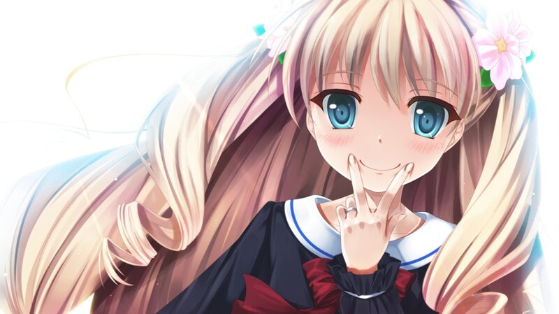 Blonde Anime Girl — Blond, Cheerful