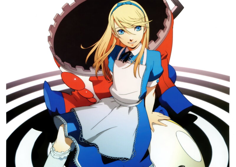 Blonde Anime Girl — Blue, Calm, Apron