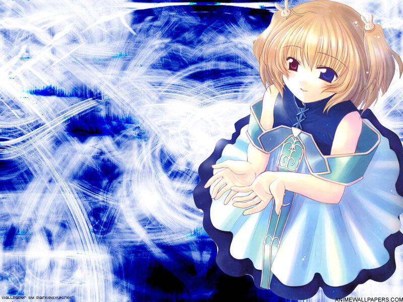 Blonde Anime Girl — Blue, Calm, Dress