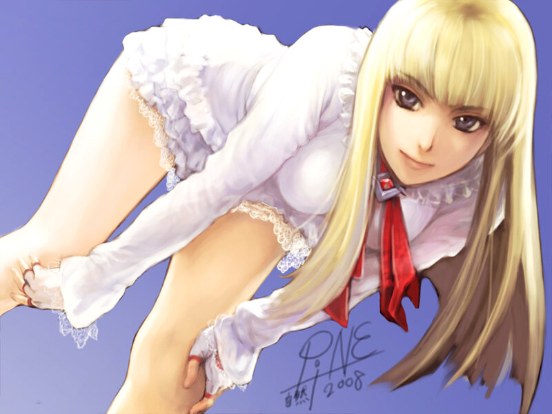 Blonde Anime Girl — Blue, Calm, Long Hair