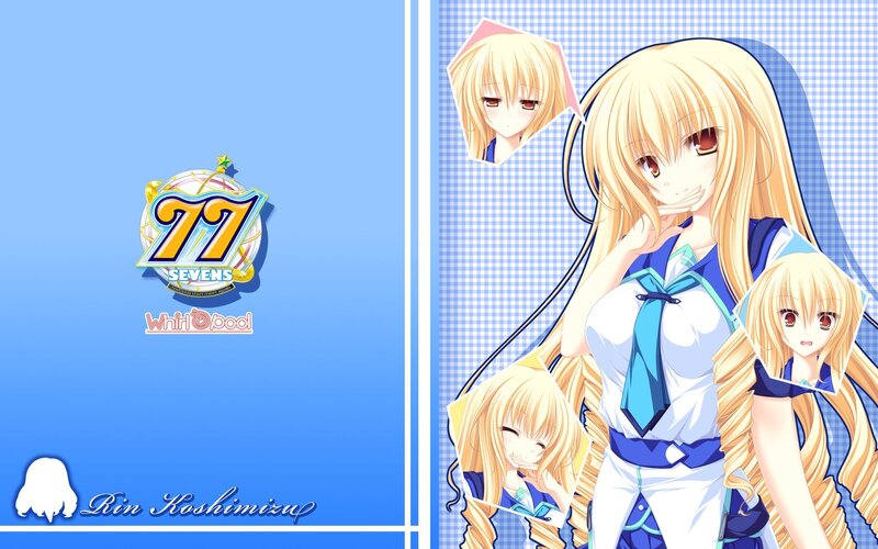 Blonde Anime Girl — Blue, Calm, School Uniform