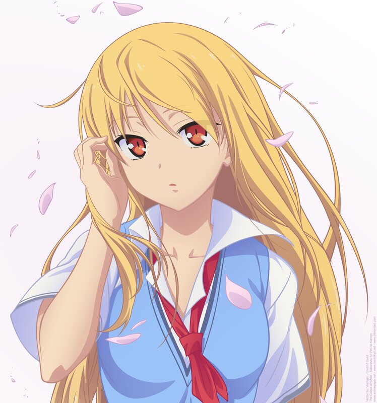 Blonde Anime Girl — Blue, Calm, Spring