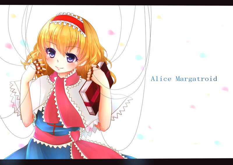 Blonde Anime Girl — Blue, Cheerful, Book