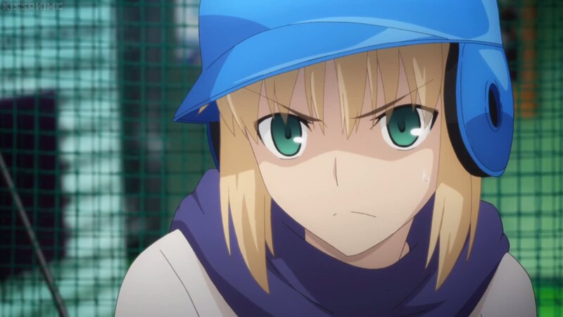 Blonde Anime Girl — Blue, Determined, Blue Hat