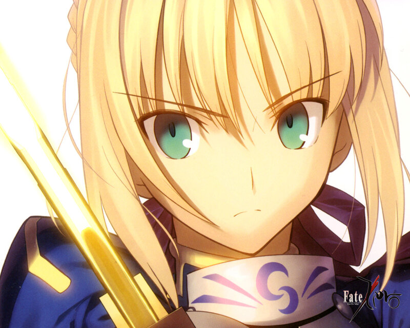 Blonde Anime Girl — Blue, Determined