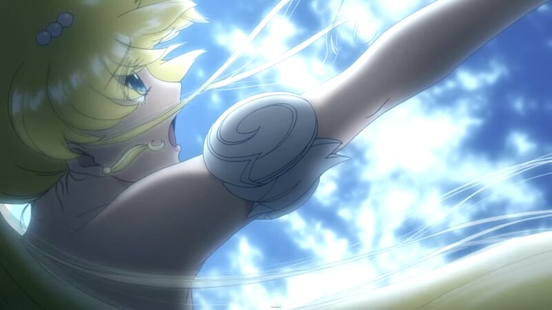 Blonde Anime Girl — Blue, Dramatic, Afternoon, Sky