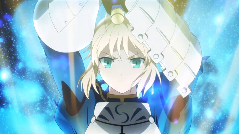 Blonde Anime Girl — Blue, Dramatic, Armor