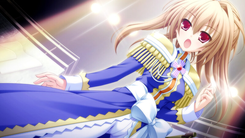Blonde Anime Girl — Blue, Dramatic, Night, Stage Lights