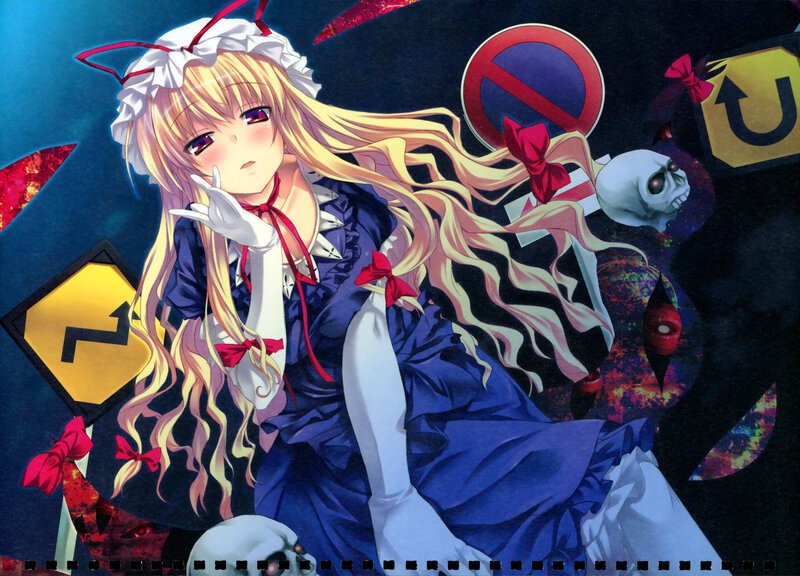 Blonde Anime Girl — Blue, Dramatic, Night
