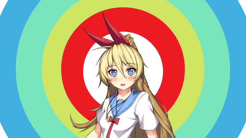 Blonde Anime Girl — Blue, Dramatic, Sailor Uniform
