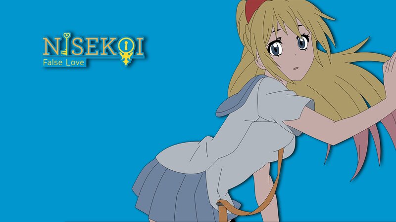 Blonde Anime Girl — Blue, Dramatic, School Uniform