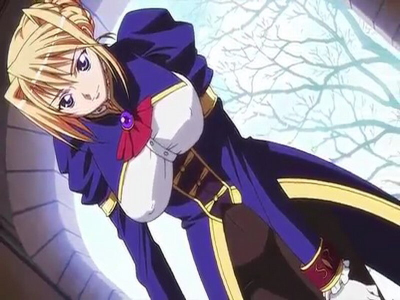 Blonde Anime Girl — Blue, Dramatic, Winter