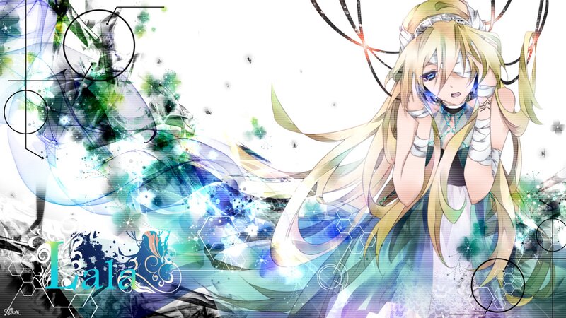 Blonde Anime Girl — Blue, Dreamy, Long Hair