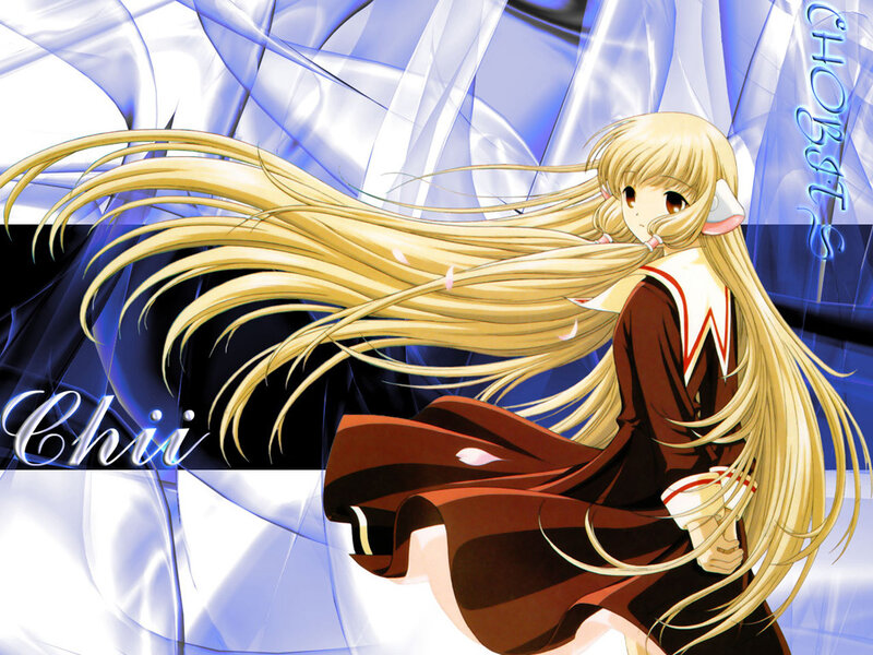 Blonde Anime Girl — Blue, Dynamic, Long Hair, School Uniform, Ears
