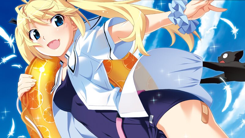 Blonde Anime Girl — Blue, Energetic
