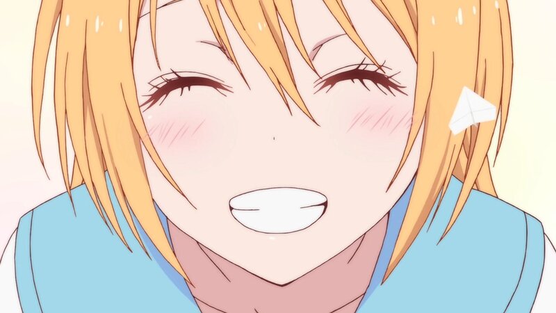 Blonde Anime Girl — Blue, Happy