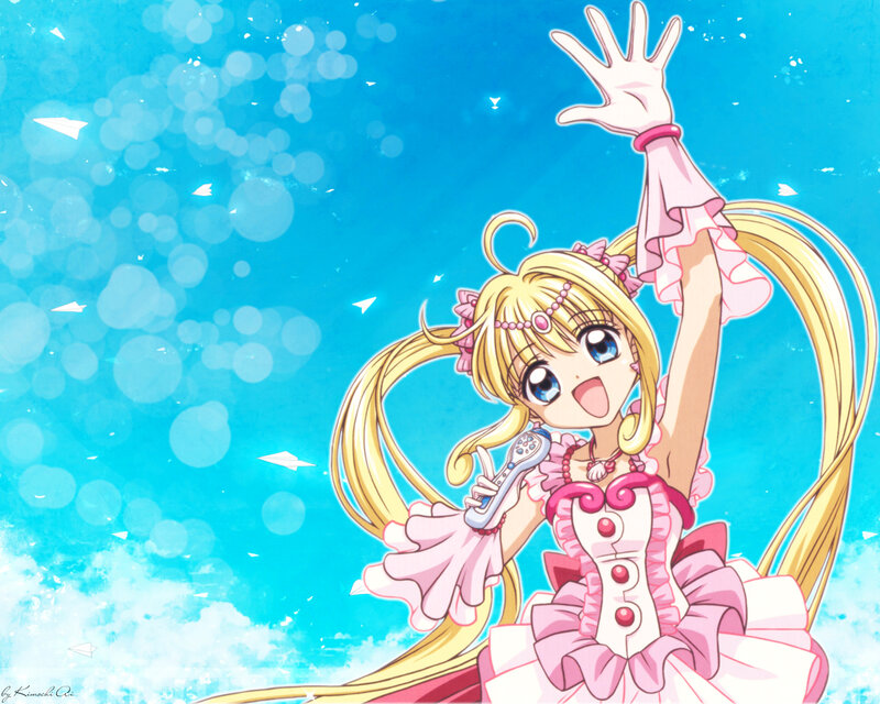 Blonde Anime Girl — Blue, Joyful