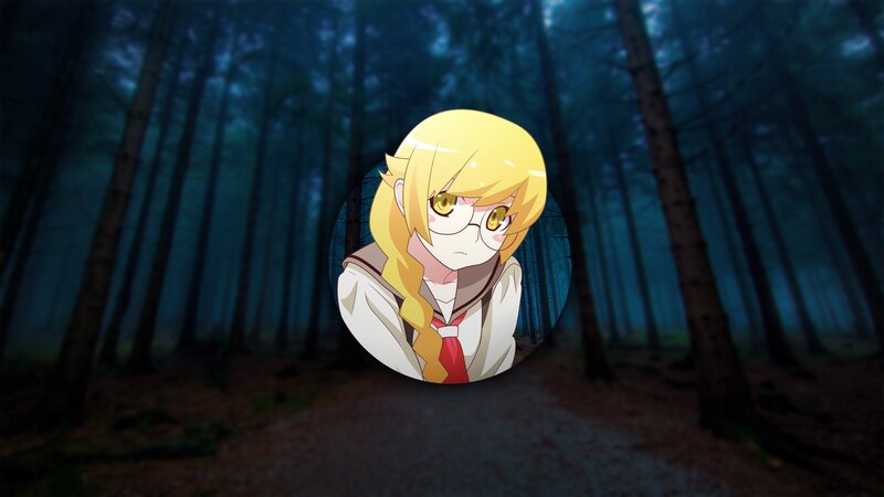 Blonde Anime Girl — Blue, Mysterious, Night