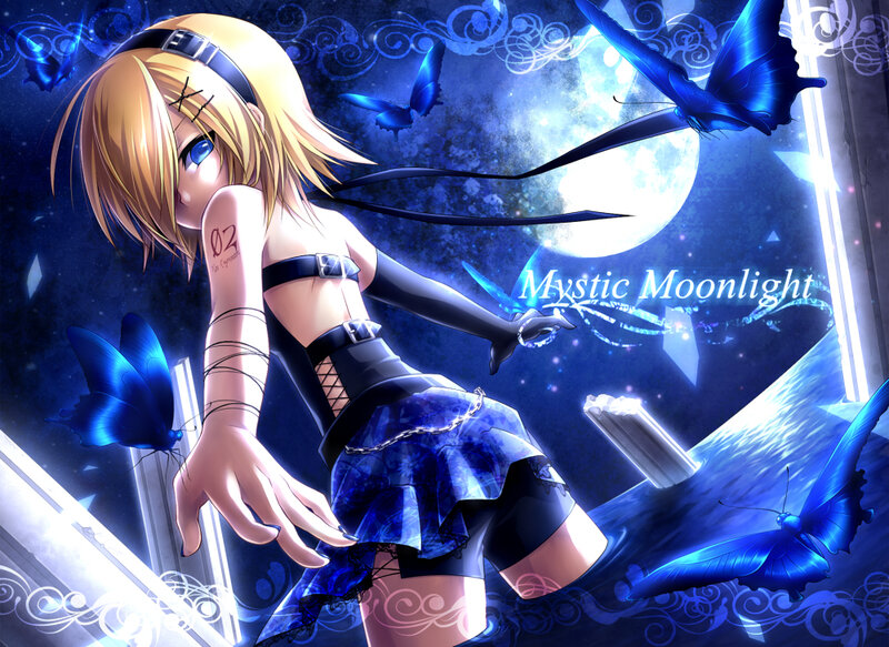 Blonde Anime Girl — Blue, Mysterious