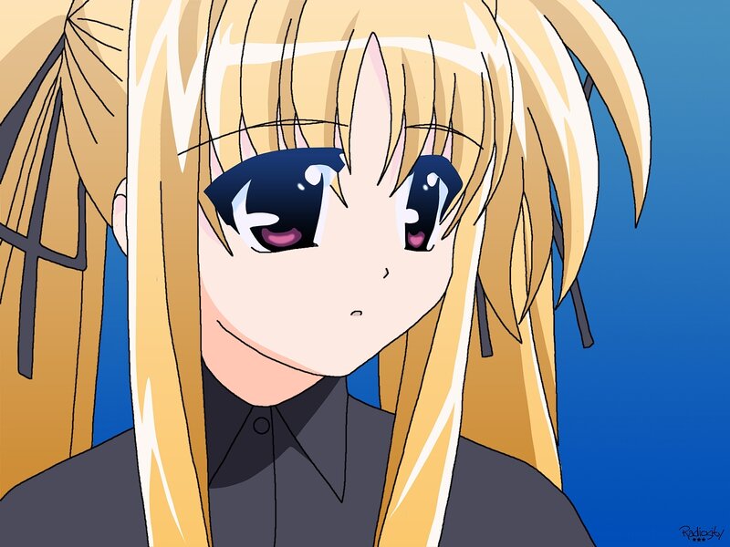 Blonde Anime Girl — Blue, Neutral, Long Hair