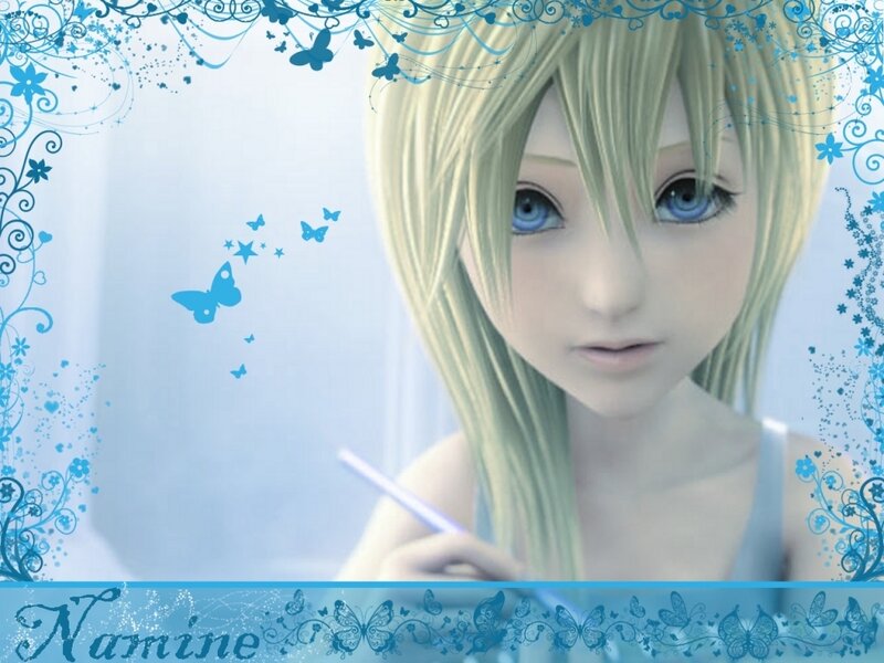 Blonde Anime Girl — Blue, Serene, 3d Render