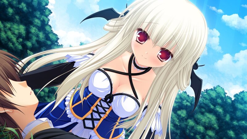 Blonde Anime Girl — Blue, Serene, Afternoon, Anime Character