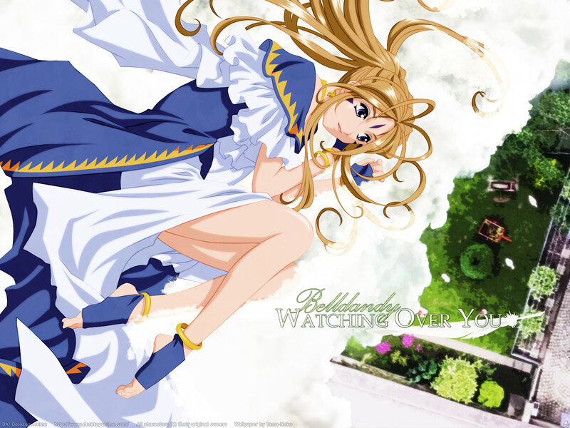 Blonde Anime Girl — Blue, Serene, Afternoon, Dress