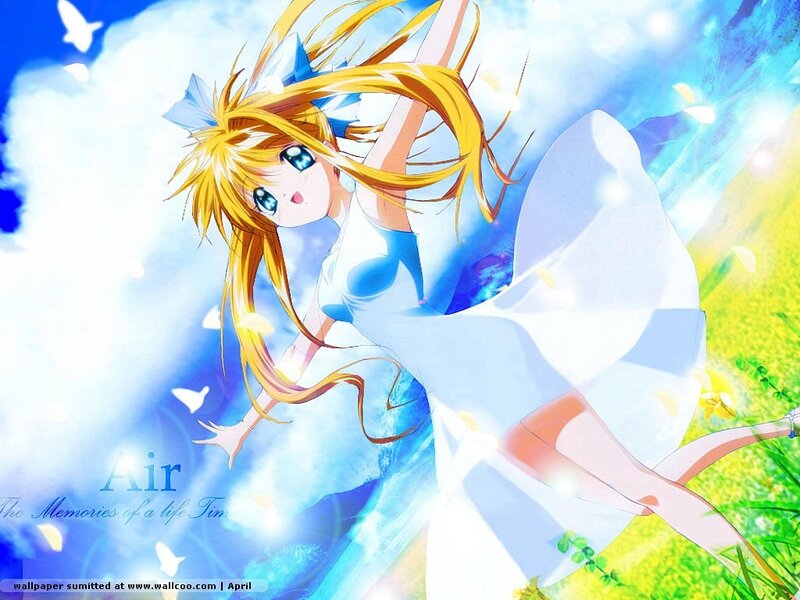 Blonde Anime Girl — Blue, Serene