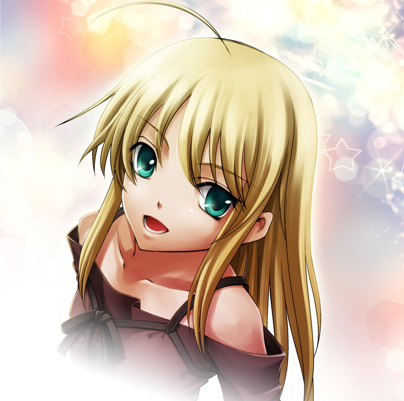 Blonde Anime Girl — Bright, Cheerful