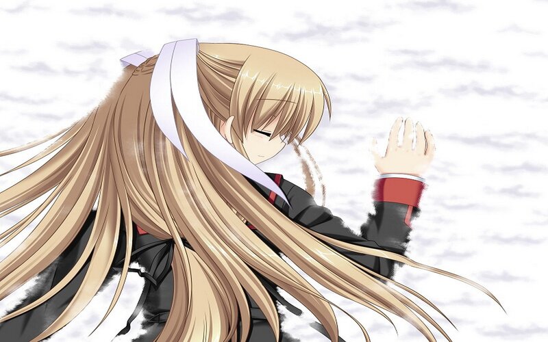Blonde Anime Girl — Brown, Calm, Long Hair