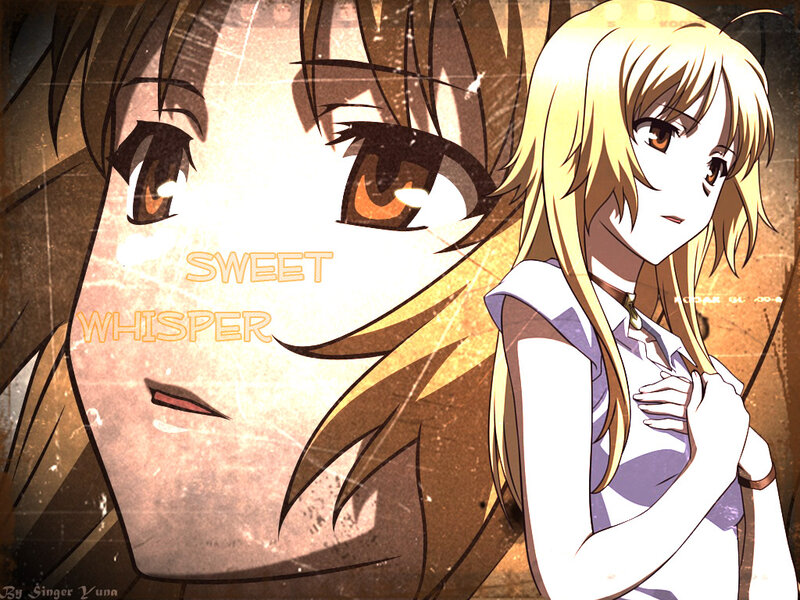 Blonde Anime Girl — Brown, Dramatic, Anime Art