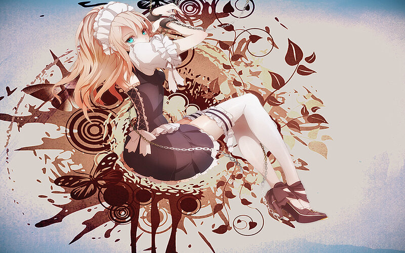 Blonde Anime Girl — Brown, Dramatic