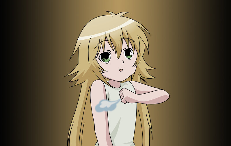 Blonde Anime Girl — Brown, Neutral, Green Eyes