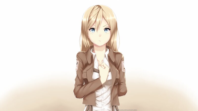 Blonde Anime Girl — Brown, Neutral, Jacket