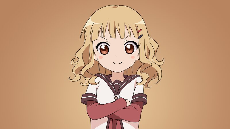 Blonde Anime Girl — Brown, Neutral, School Uniform