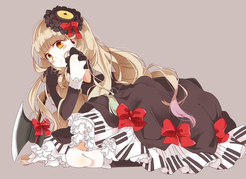 Blonde Anime Girl — Brown, Playful, Axe