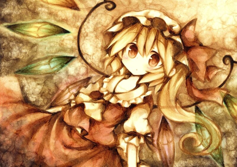 Blonde Anime Girl — Brown, Whimsical