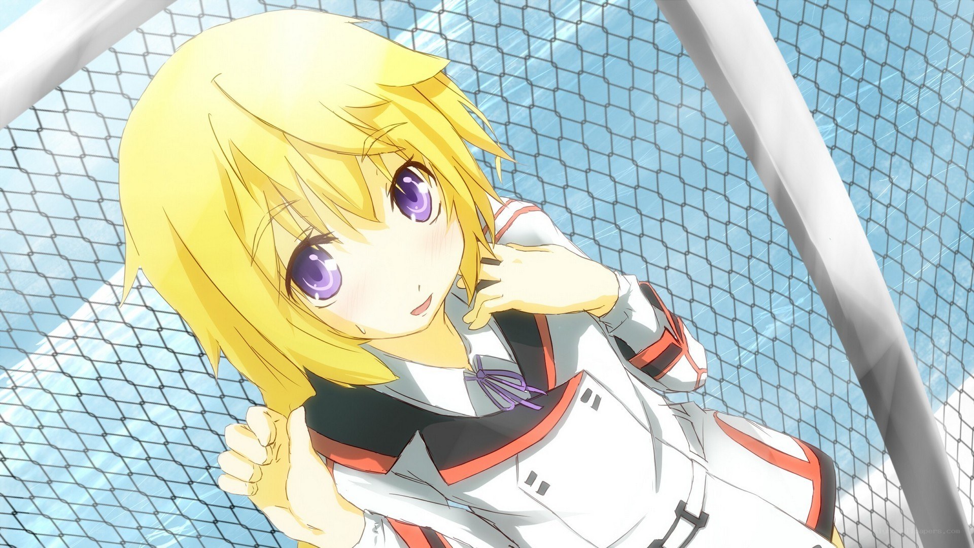 blonde anime girl by net