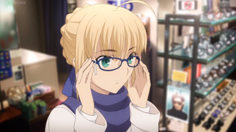 Blonde Anime Girl — Calm, Glasses