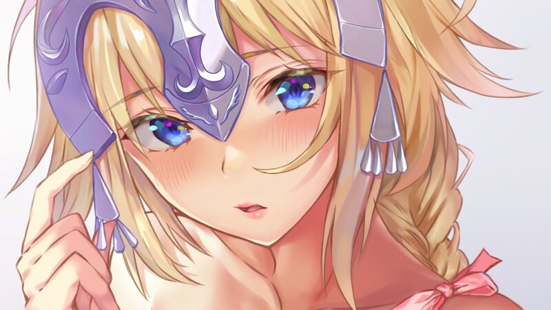 Blonde Anime Girl — Calm, Helmet