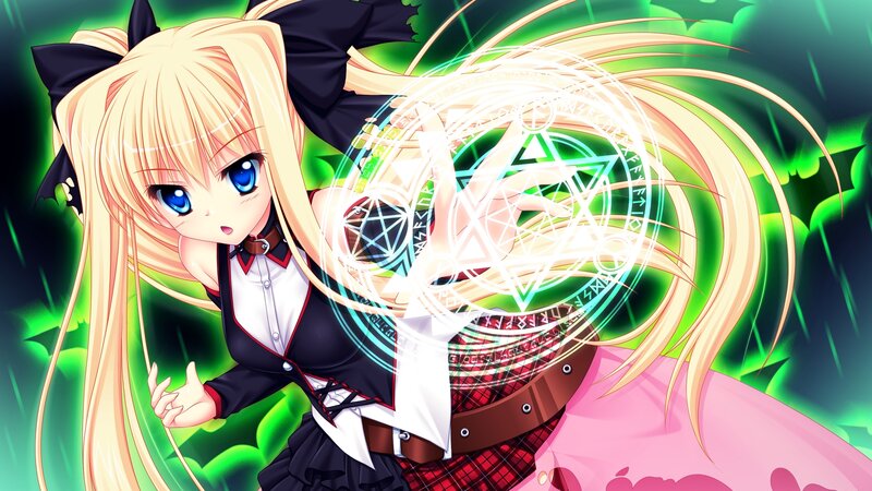 Blonde Anime Girl Casting Spell