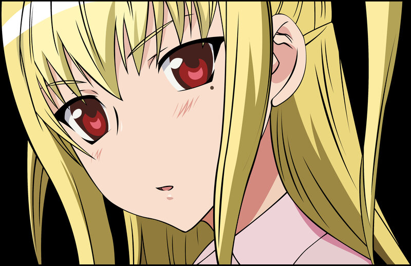 blonde anime girl close-up