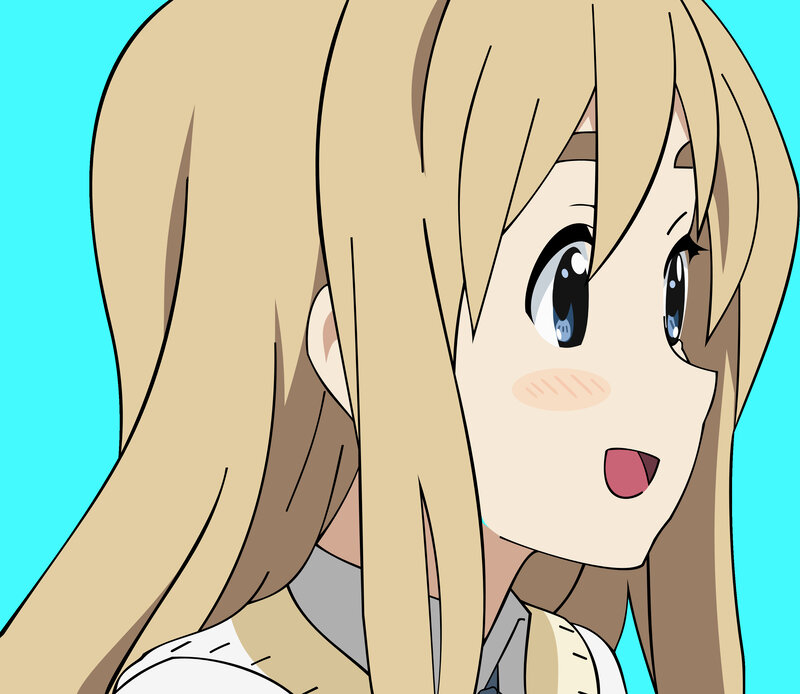 blonde anime girl close-up