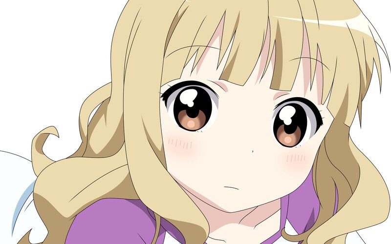 blonde anime girl close-up