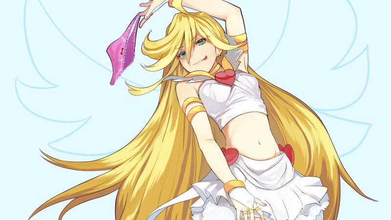 blonde anime girl dancing