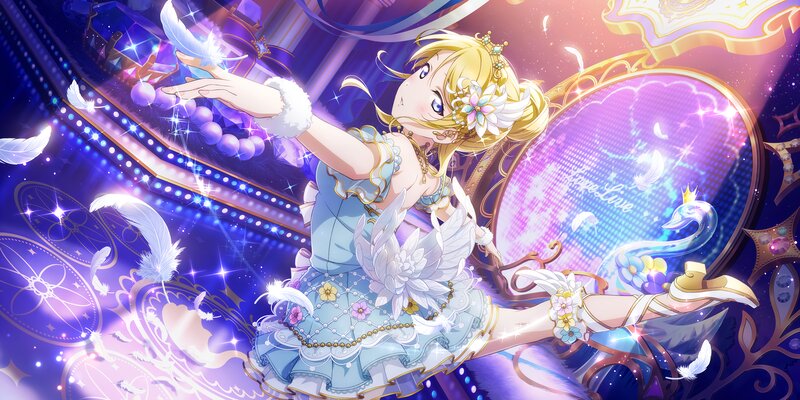 Blonde Anime Girl Dancing — Purple, Dramatic