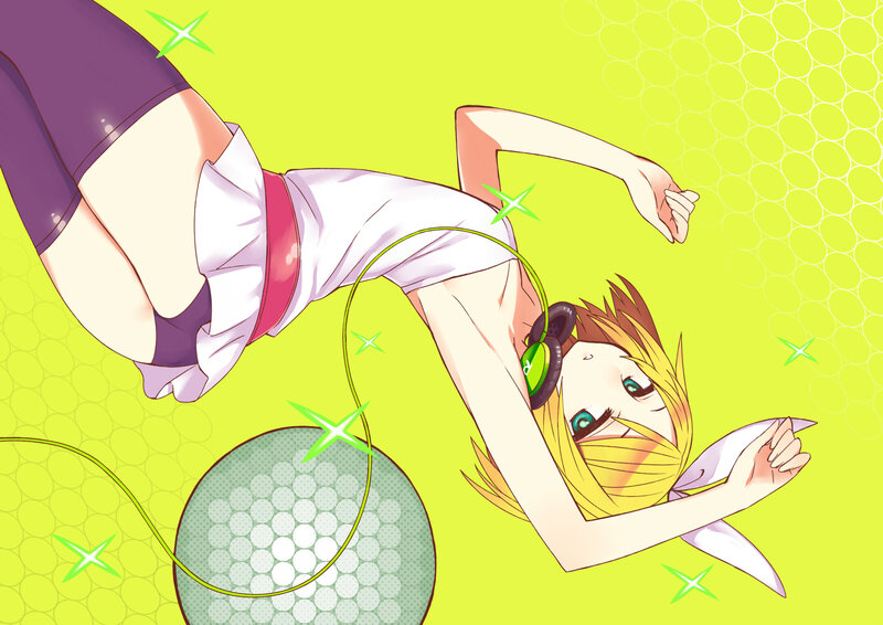 Blonde Anime Girl Dancing — Yellow
